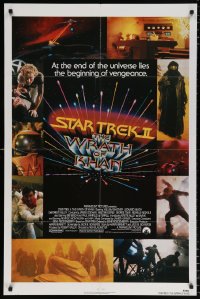 8f856 STAR TREK II 1sh 1982 The Wrath of Khan, Leonard Nimoy, William Shatner, sci-fi sequel!