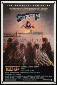 8f887 SUPERMAN II NSS style 1sh 1981 Christopher Reeve, Terence Stamp, great image of villains!