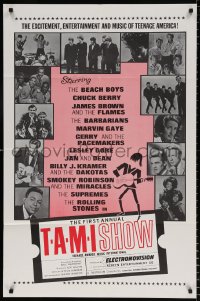 8f899 TAMI SHOW 1sh 1965 The Supremes, Rolling Stones, Beach Boys, Chuck Berry, James Brown!