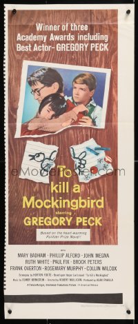 8f910 THAT TOUCH OF MINK/TO KILL A MOCKINGBIRD TRIMMED 14x33 1sh 1967 Grant/Peck double bill!