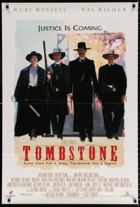 8f923 TOMBSTONE DS 1sh 1993 Kurt Russell as Wyatt Earp, Val Kilmer as Doc Holliday