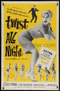 8f938 TWIST ALL NIGHT 1sh 1962 Louis Prima, great images of sexy dancing June Wilkinson!