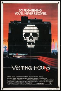 8f951 VISITING HOURS revised 1sh 1982 so frightening you'll never recover, art of skull in hospital!