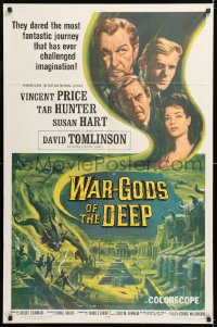 8f960 WAR-GODS OF THE DEEP 1sh 1965 Vincent Price, Jacques Tourneur, most fantastic journey!