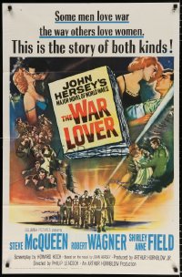 8f959 WAR LOVER 1sh 1962 Steve McQueen, Robert Wagner, Shirley Anne Field, dramatic art!