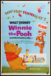 8f976 WINNIE THE POOH & THE BLUSTERY DAY 1sh 1969 A.A. Milne, Tigger, Piglet, Eeyore!