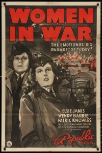 8f982 WOMEN IN WAR 1sh 1940 WWII, Wendy Barrie finds out Elsie Janis is her mother!