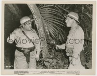 8g083 AFRICA SCREAMS 8x10.25 still R1953 Shemp Howard pointing gun at Lou Costello in jungle!