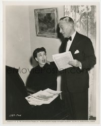8g091 ALL THAT HEAVEN ALLOWS candid 8x10 key book still 1955 Jane Wyman & Conrad Nagel singing!