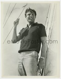 8g127 BATMAN candid TV 7x9 still 1966 Adam West trying out his new sailboat during leisure time!