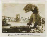 8g129 BEAST FROM 20,000 FATHOMS 8x10.25 still 1953 Ray Bradbury, FX image of monster by bridge!