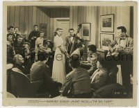 8g144 BIG SLEEP 8x10 still 1946 people gather around to watch sexy Lauren Bacall perform with band!