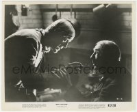 8g154 BODY SNATCHER 8.25x10 still R1952 best c/u of Boris Karloff looking down at Bela Lugosi!