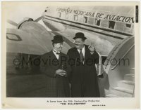 8g170 BULLFIGHTERS 8x10.25 still 1945 happy Stan Laurel & Oliver Hardy by Mexican airplane!