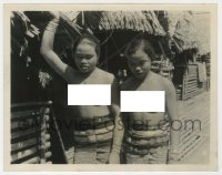 8g174 CAIN 8x10.25 still R1942 close up of two topless native women, Rama the Cannibal Girl!