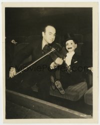 8g195 CHARLIE MCCARTHY/DAVID RUBINOFF 8x10.25 still 1935 ventriloquist dummy & famous violinist!