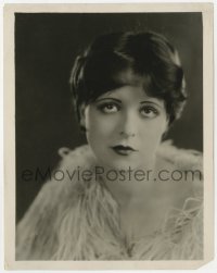 8g207 CLARA BOW 8x10.25 still 1920s wonderful head & shoulders portrait of The It Girl w/feathers!