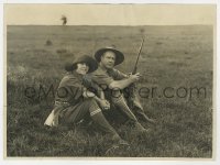 8g214 CONGORILLA 7.25x9.75 still 1932 Osa & Martin Johnson with hunting rifle on African plains!
