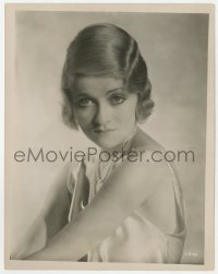 8g215 CONSTANCE BENNETT 8x10.25 still 1930s head & shoulders portrait wearing pearls & white dress!