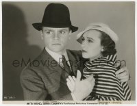 8g332 G-MEN 7.5x9.5 still 1935 close up of agent James Cagney protecting Margaret Lindsay!