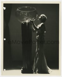8g338 GENEVIEVE TOBIN 8.25x10 still 1930s portrait with pedestal & huge glass bowl by Longworth!