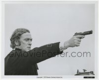 8g340 GET CARTER 8x10 still 1971 best close up of Michael Caine pointing his gun, Mike Hodges!