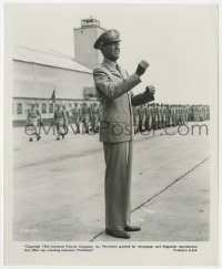 8g352 GLENN MILLER STORY 8.25x10 still 1954 James Stewart in uniform leading Service Band!