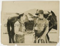 8g358 GO WEST 8x10.25 still 1925 cowboy is not impressed by Buster Keaton's tiny gun, ultra rare!