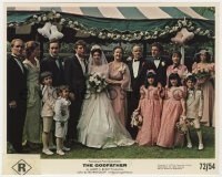 8g013 GODFATHER color 8x10 still 1972 Marlon Brando & entire family minus Pacino in wedding portrait!