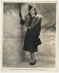 8g372 GRACIE ALLEN 8.25x10 still 1939 wearing smart costume by Edith Head with matching suede bag!