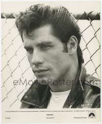 8g375 GREASE 8x9.75 still 1978 best close portrait of John Travolta as greaser Danny Zuko!