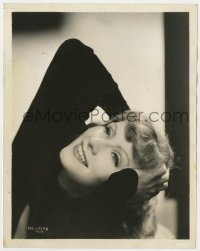 8g381 GRETA GARBO deluxe 8x10 still 1930s happy MGM studio portrait with her hands in her hair!
