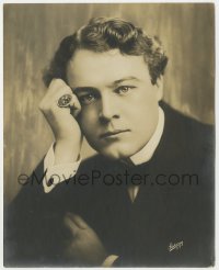 8g398 HENRY WOODRUFF deluxe 8x10 still 1910s head & shoulders portrait showing his ring by Sarony!
