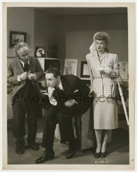 8g399 HER HUSBAND'S AFFAIRS 8x10.25 still 1947 Lucille Ball looks at Franchot Tone in thinker pose!