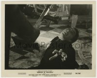 8g410 HORROR OF DRACULA 8.25x10 still 1958 vampire Christopher Lee cringes at the sight of the cross!