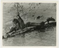 8g418 HOW THE WEST WAS WON 8.25x10 still 1964 James Stewart escapes river pirates on floating log!