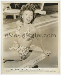 8g442 IDA LUPINO 8.25x10 still 1940s sexy swimsuit portrait sitting on diving board over pool!