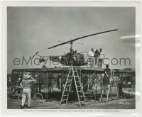 8g456 IT CAME FROM OUTER SPACE candid 8.25x10 still 1953 Carlson & Rush in crop duster helicopter!