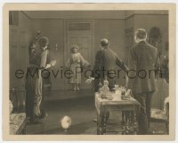 8g624 MODERN LOVE deluxe 8x10 still 1918 three people stare at Mae Murray backed against the door!