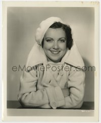 8g607 MAXINE DOYLE deluxe 8x10 still 1934 MGM studio portrait in warm winter outfit by Virgil Apger!