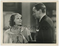 8g696 PAINTED VEIL 8x10.25 still 1934 close up of Greta Garbo starign at worried Herbert Marshall!