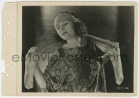 8g714 POLA NEGRI 8x12 key book still 1920s close portrait in great dress with scarf on her head!