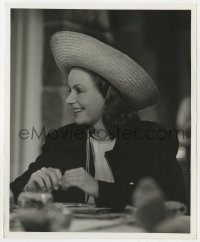 8g931 TWO-FACED WOMAN 8.25x10 still 1941 c/u of Greta Garbo in straw hat as health faddist wife!