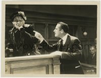 8g934 UNHOLY 3 8x10.25 still 1930 Tod Browning, Miljan & Lon Chaney Sr. as old woman in court!