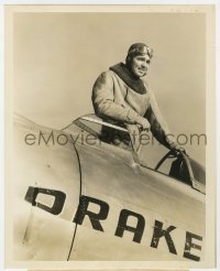 8g896 TEST PILOT 8x10 still 1938 close up of aviator Clark Gable standing in cockpit of airplane!
