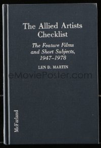 8h137 ALLIED ARTISTS CHECKLIST McFarland hardcover book 1993 Feature Films and Shorts 1947 to 1978!