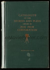8h152 CATALOGUE OF THE STORIES & PLAYS hardcover book 1935 owned by Fox Film Corporation!