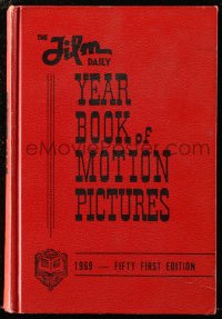 8h108 FILM DAILY YEARBOOK OF MOTION PICTURES hardcover book 1969 loaded with movie information!