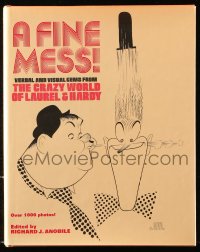 8h176 FINE MESS hardcover book 1975 The Crazy World of Laurel & Hardy, Al Hirschfeld art!