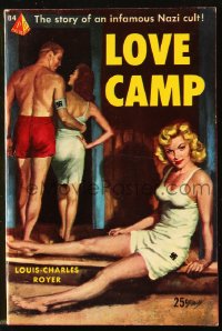 8h297 LOVE CAMP paperback book 1953 the story of an infamous Nazi cult, Hitler's harem, Paul art